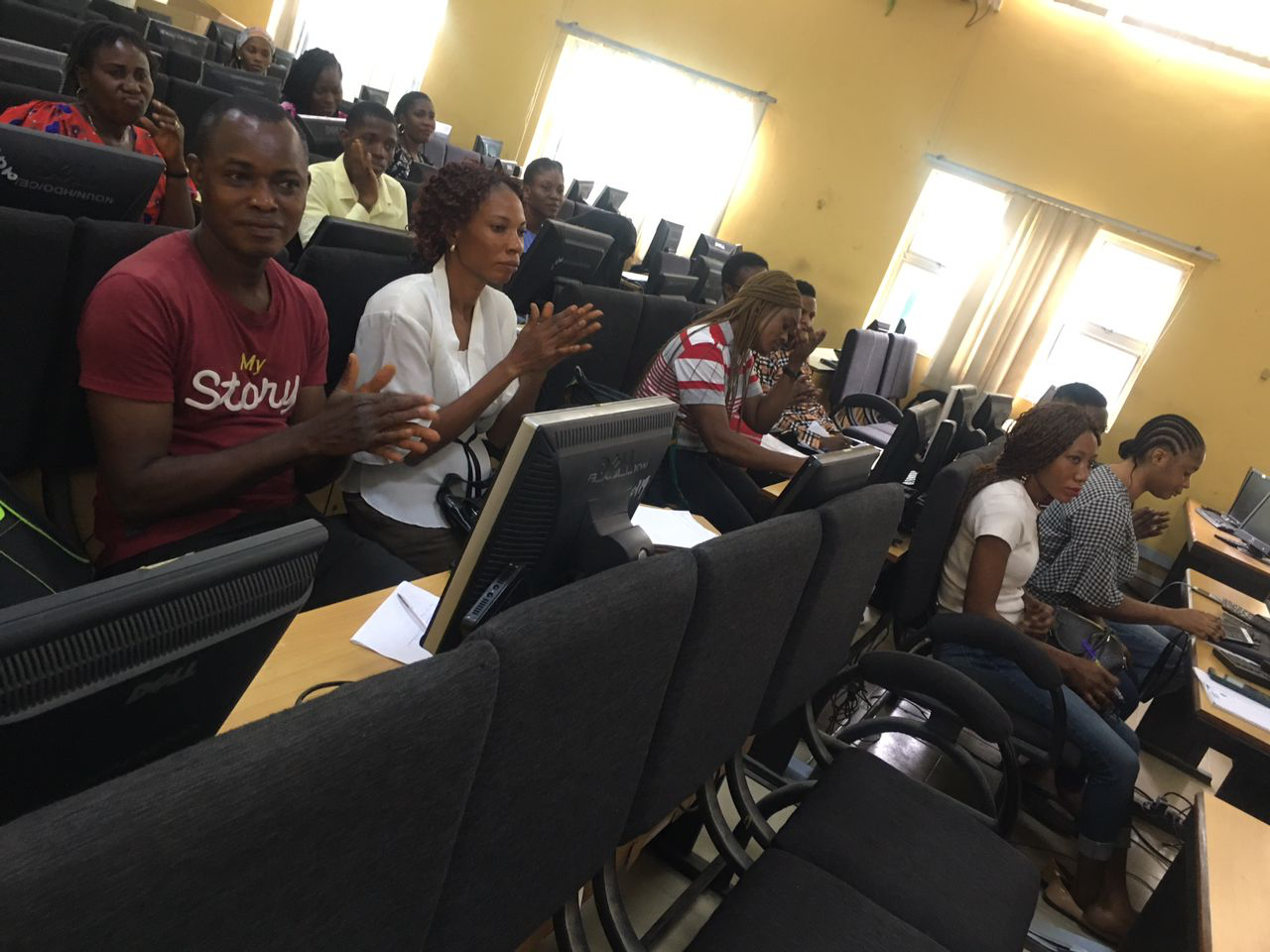 Cross section of IT students at the event