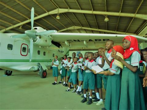 Pupils of NOUN staff school on excursion to DANA Aviation Industry