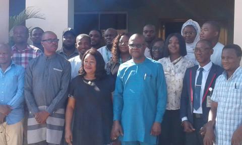 Picture of participants at the end of the opening ceremony