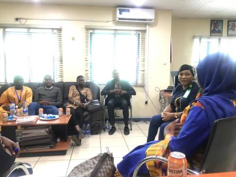 Centre director, Prof. Grace C. Okoli (2nd Right) with the Gambian delegation in her office