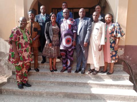 Dr.Adakole Edike, Centre director (3rd Left) and the accreditation team