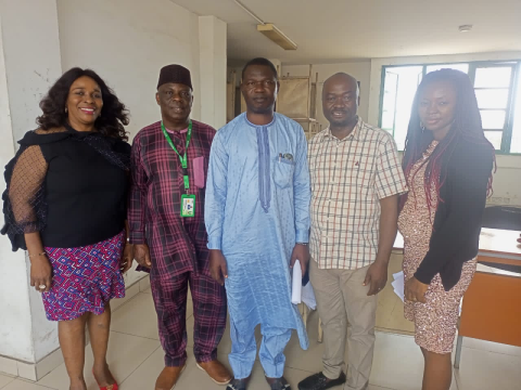 R-L Dr. Oluremi Saliu,Prof. Rotimi Ogidan,Prof. Ajibola Saheed,Dr. Osang Francis and Mrs. Patience Ilodo