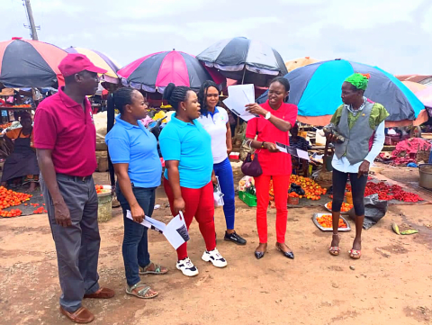 Director,Onicha Ugbo Community Study Centre, Dr. Osasere Own-Sogolo (2nd Right),with her team at one of the locations