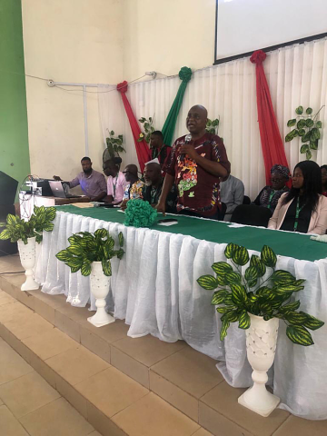 Director,Benin Study Centre,Prof.Olubiyi Adewale addressing students at the event