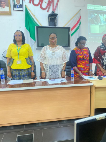 Lagos study centre director,Dr.Alero Akujobi (2nd Left) during the orientation