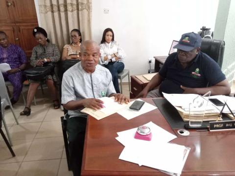 Prof. Osuji briefing officers during the conference excercise in Enugu