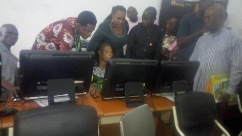 NUC team accessing the e-library